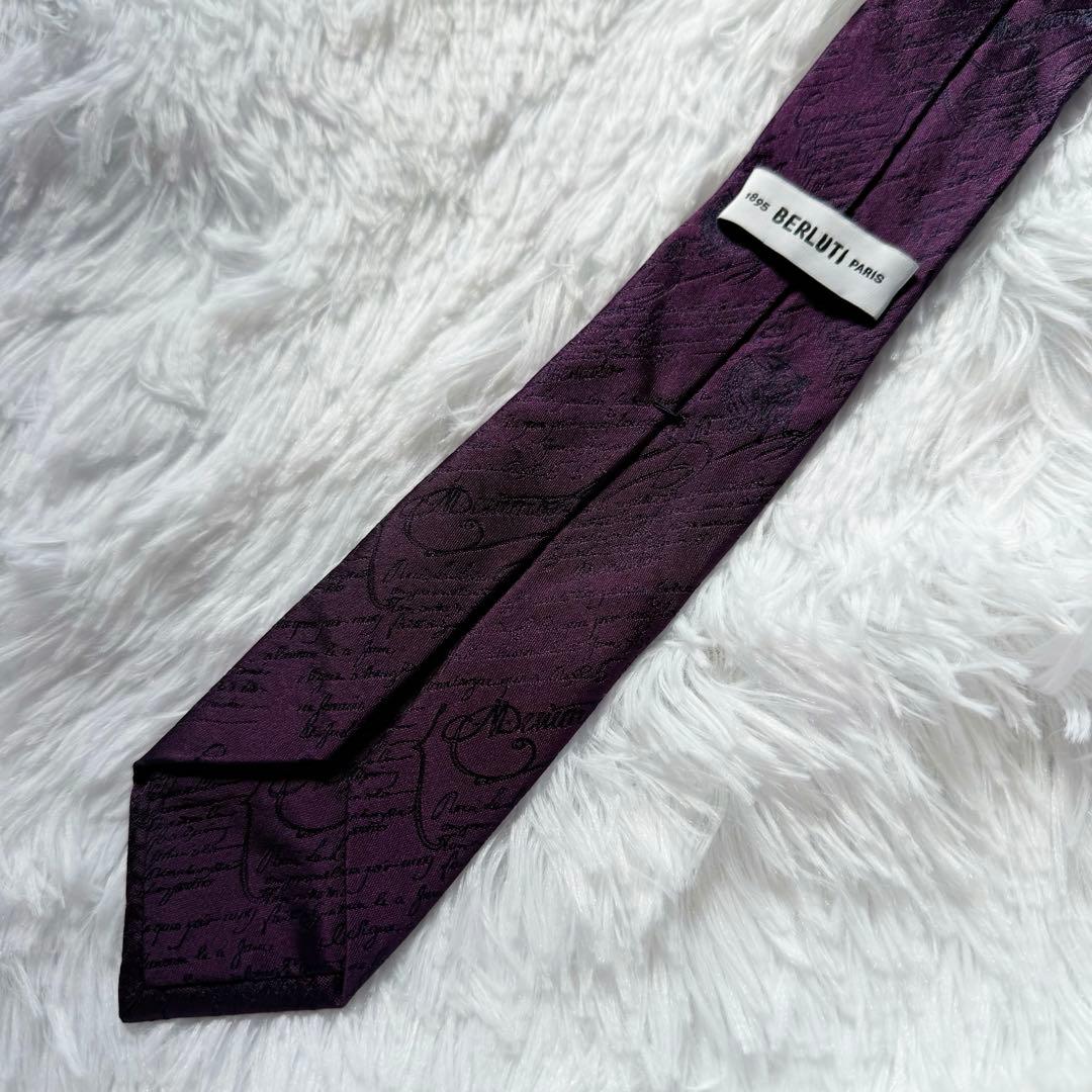 Berluti ベルルッティ カリグラフィー ネクタイ パープル