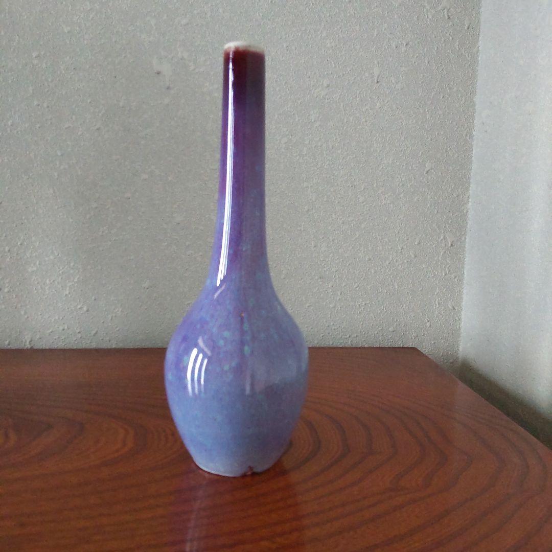 花瓶　孔雀窯　松山雅英