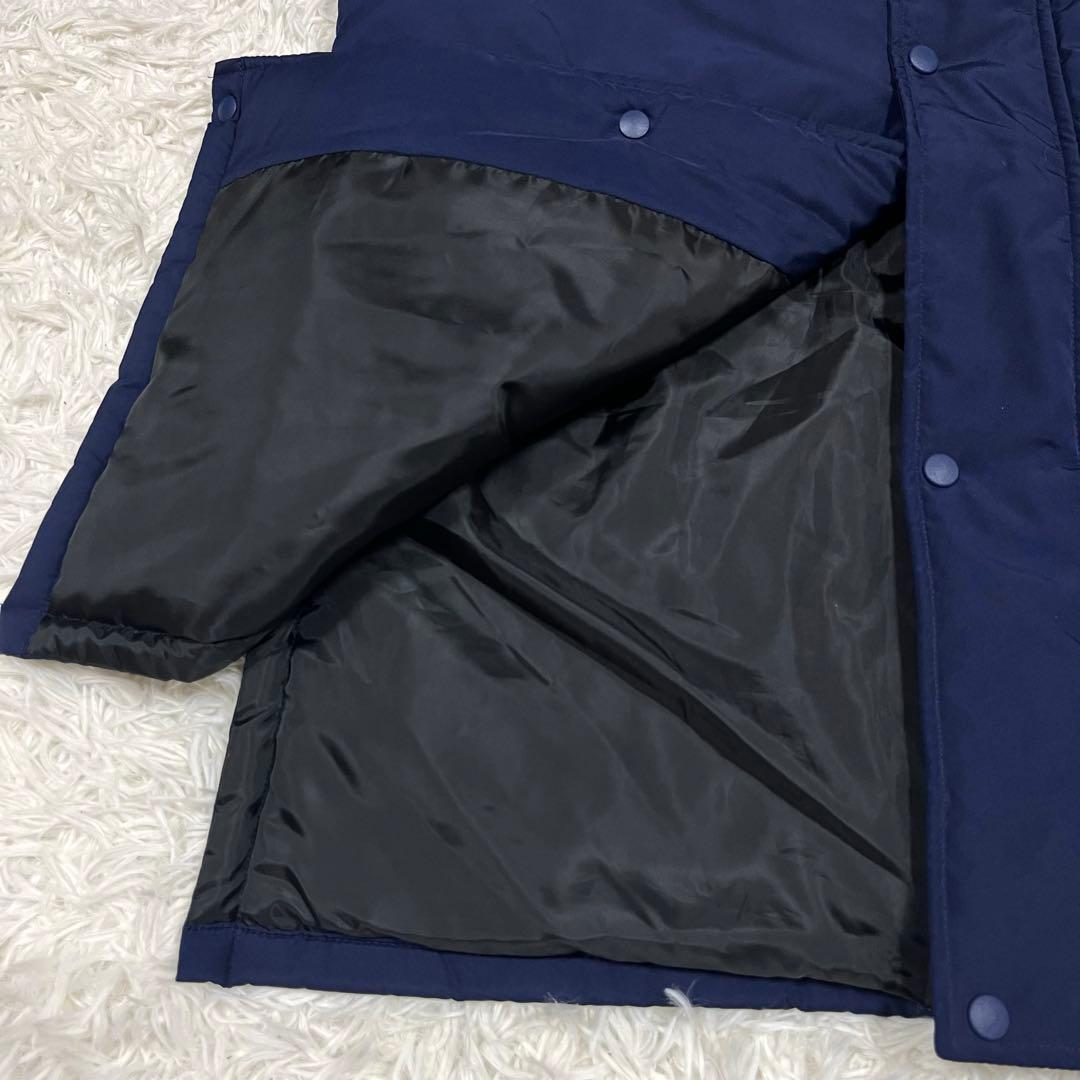 美品✨ニューバランス フード付きロングベンチコート中綿ネイビー 大きいサイズXL