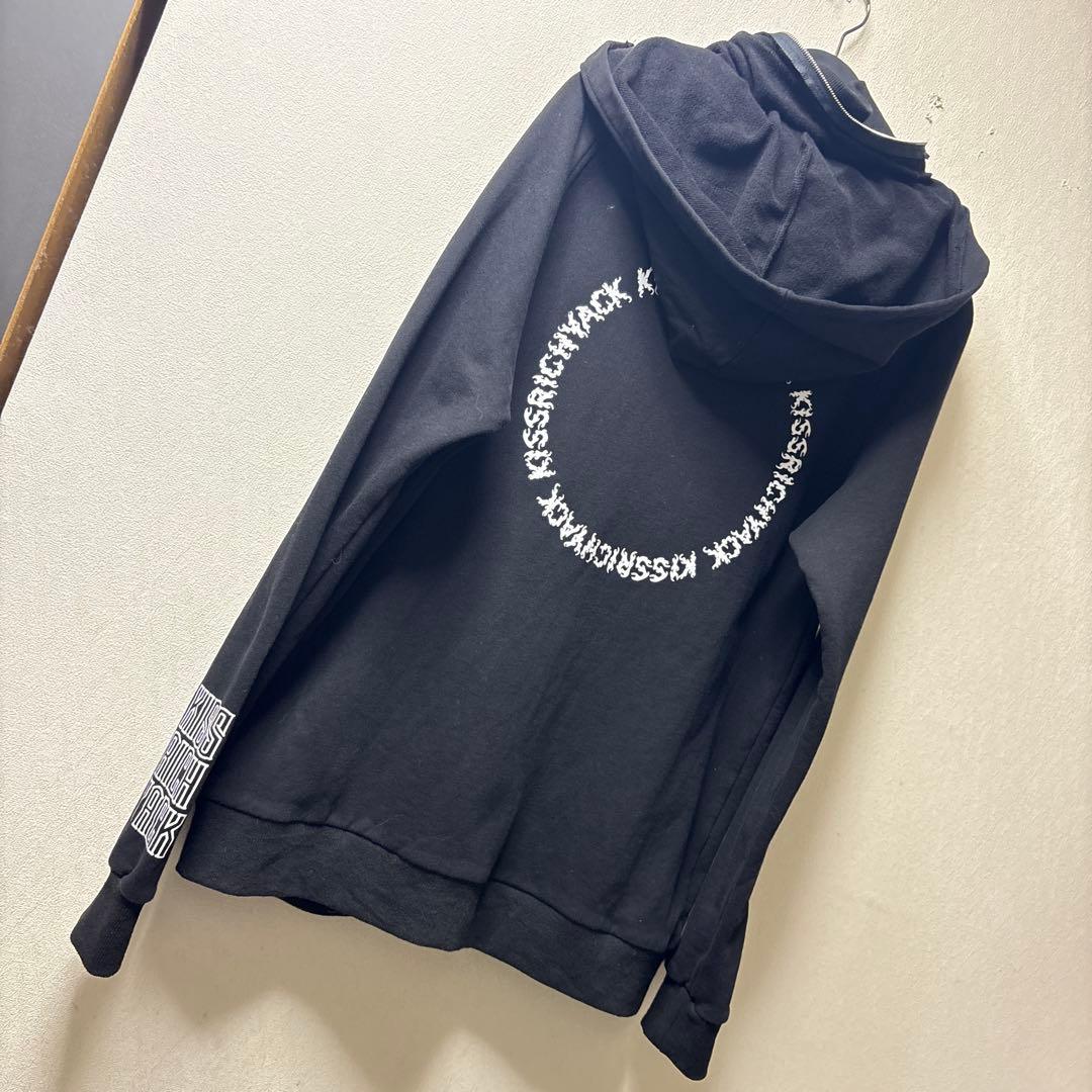 KRY CLOTHING❣️フルジップ❣️フード収納式❣️ブラック❣️オーバーサイズ❣️