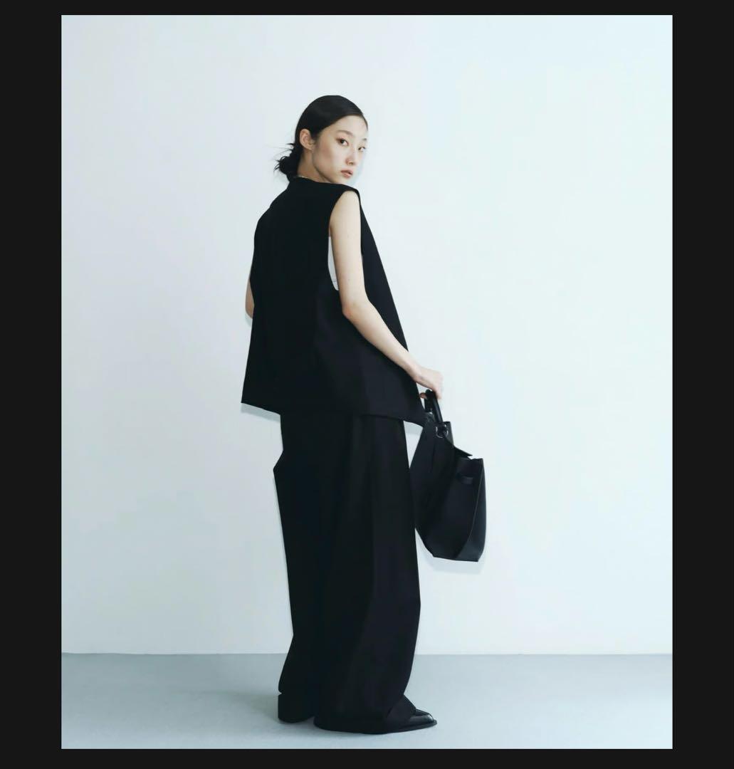 【FINE】tencel front layered vest