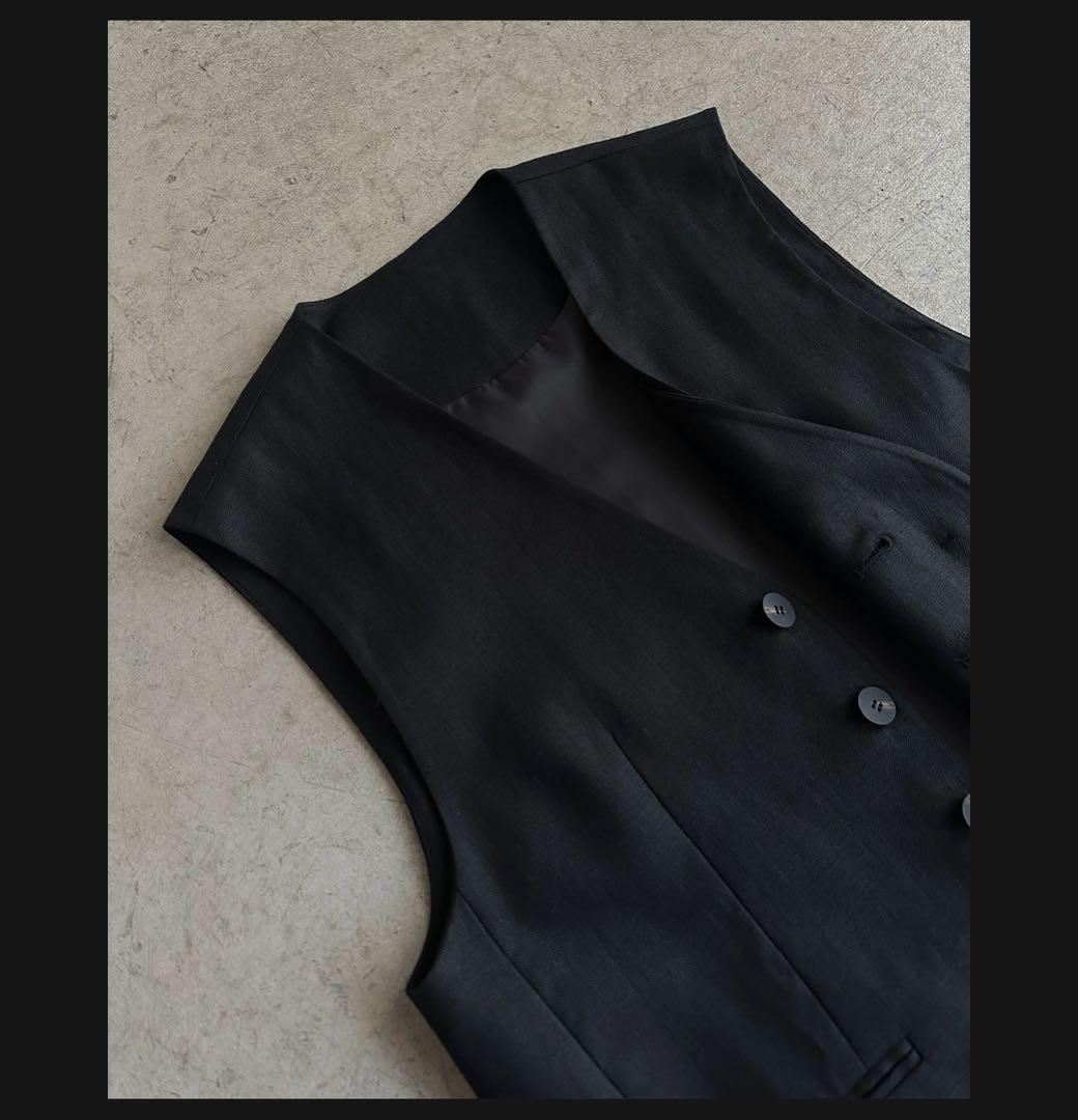 【FINE】tencel front layered vest