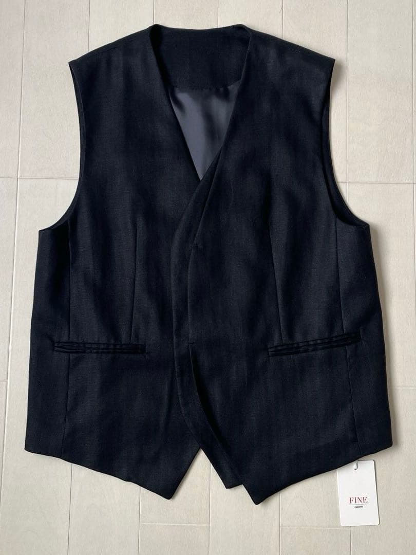 【FINE】tencel front layered vest