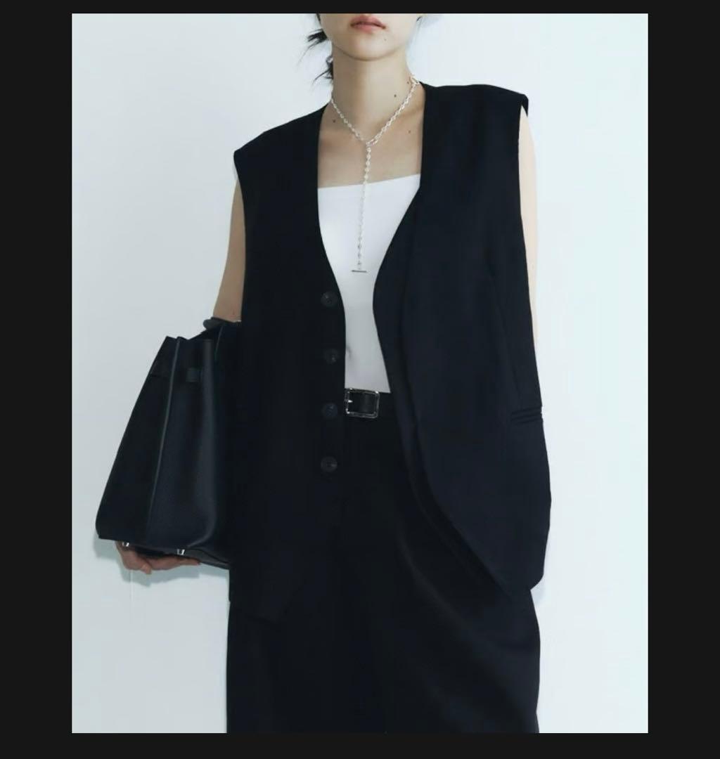 【FINE】tencel front layered vest