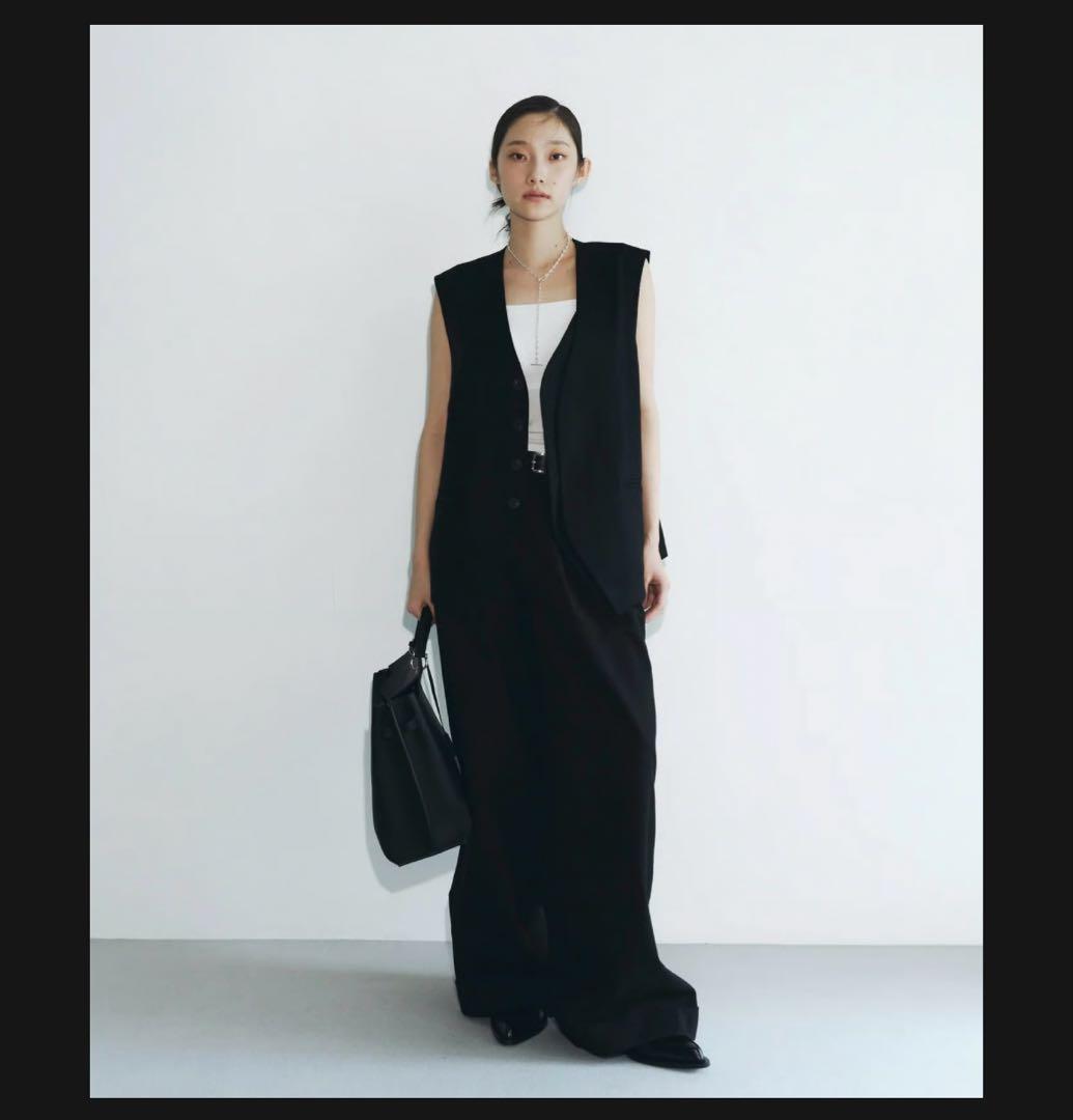 【FINE】tencel front layered vest