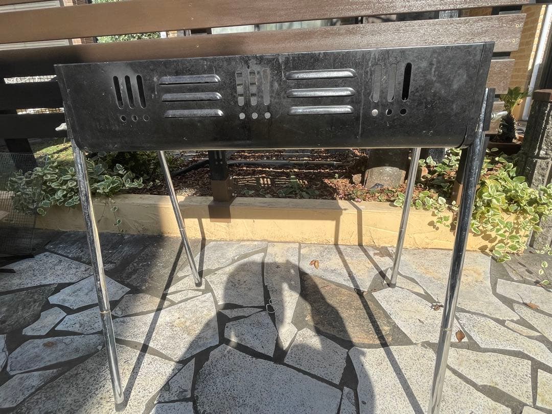 バーベキューコンロ スチール製 黒