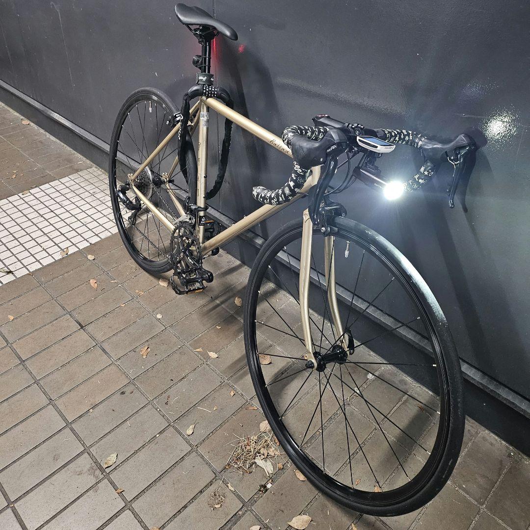 クロモリロードバイク FUJI BALLADΩ52cm ゴールド