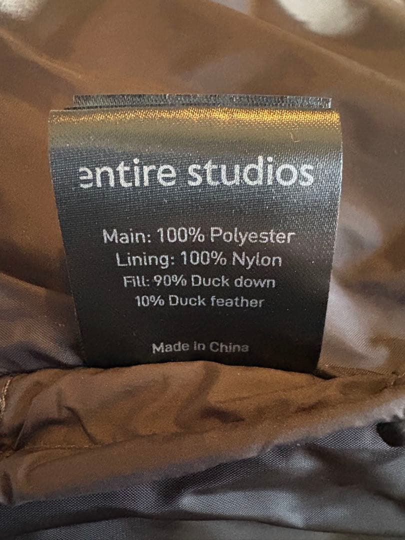 あむたん　美品 24SS Entire Studios ダウン ベスト S