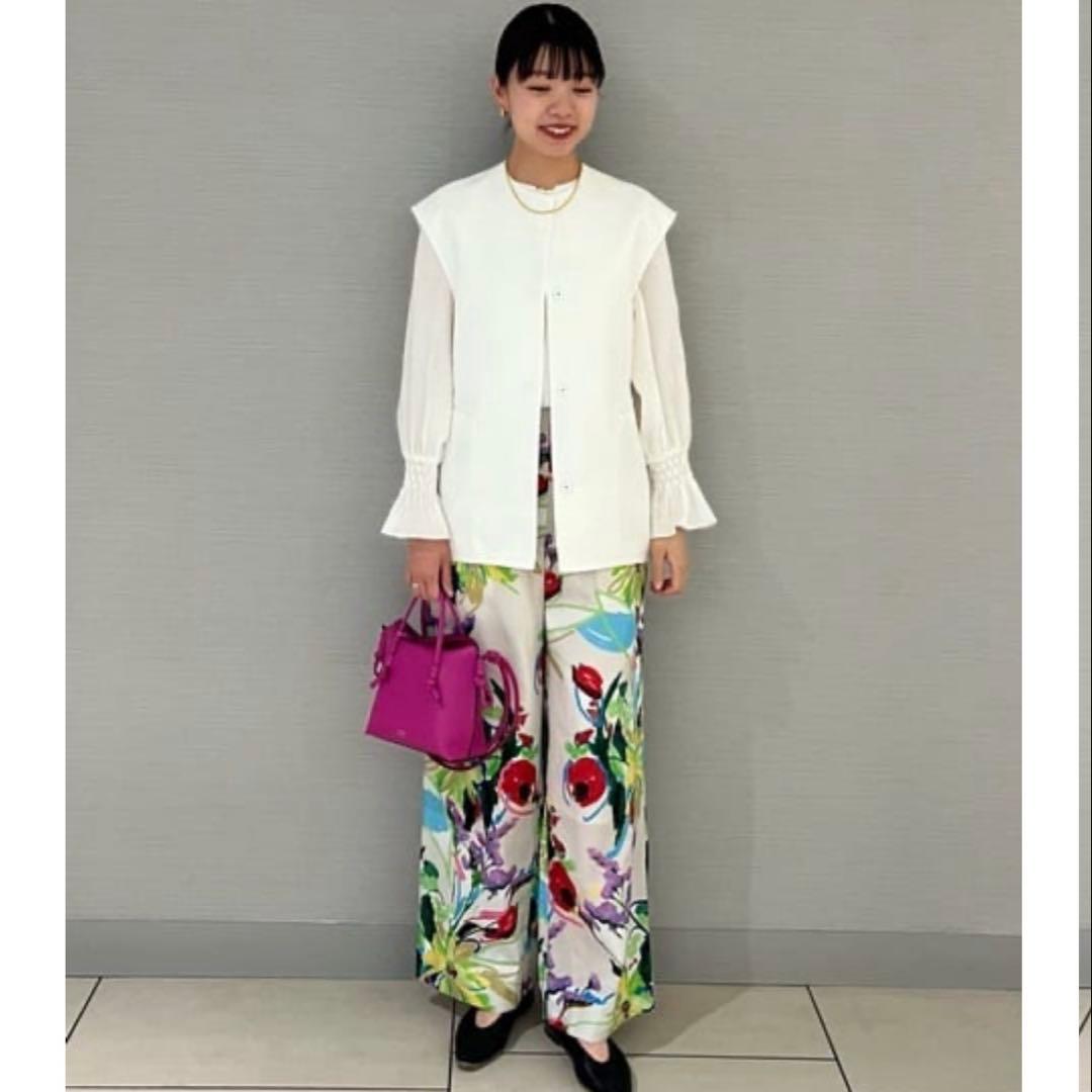【美品】 ボールジィ ピンドット マトラッセコクーンジレ S ジャガード 白