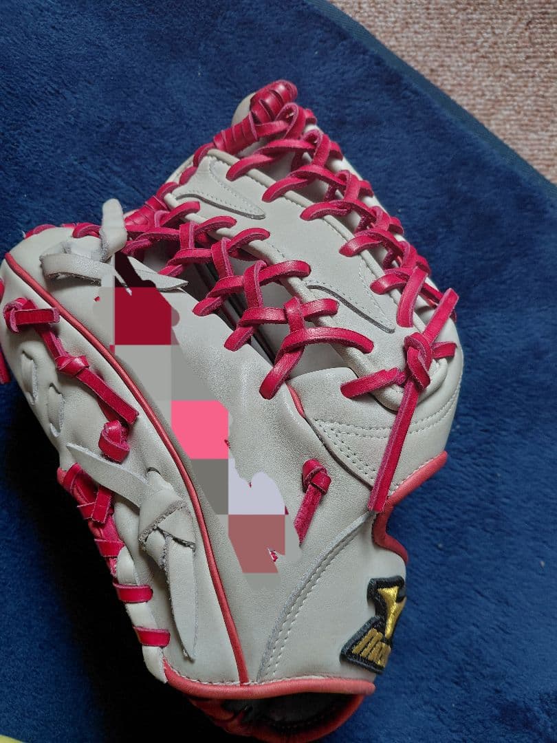 Mizuno エナジーグローブ ホワイト/ピンク
