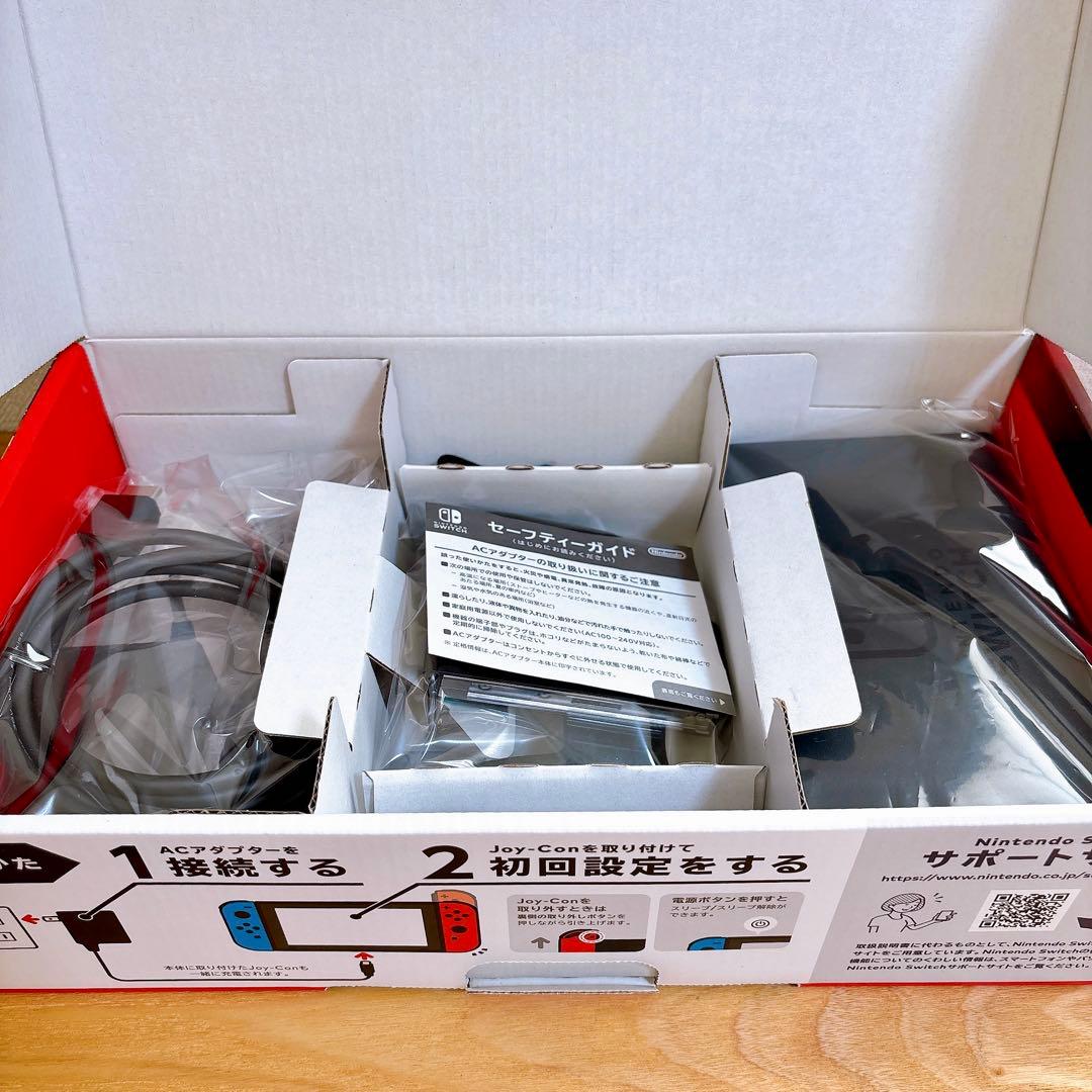 【美品】 バッテリー強化型 Nintendo Switch 本体 赤青