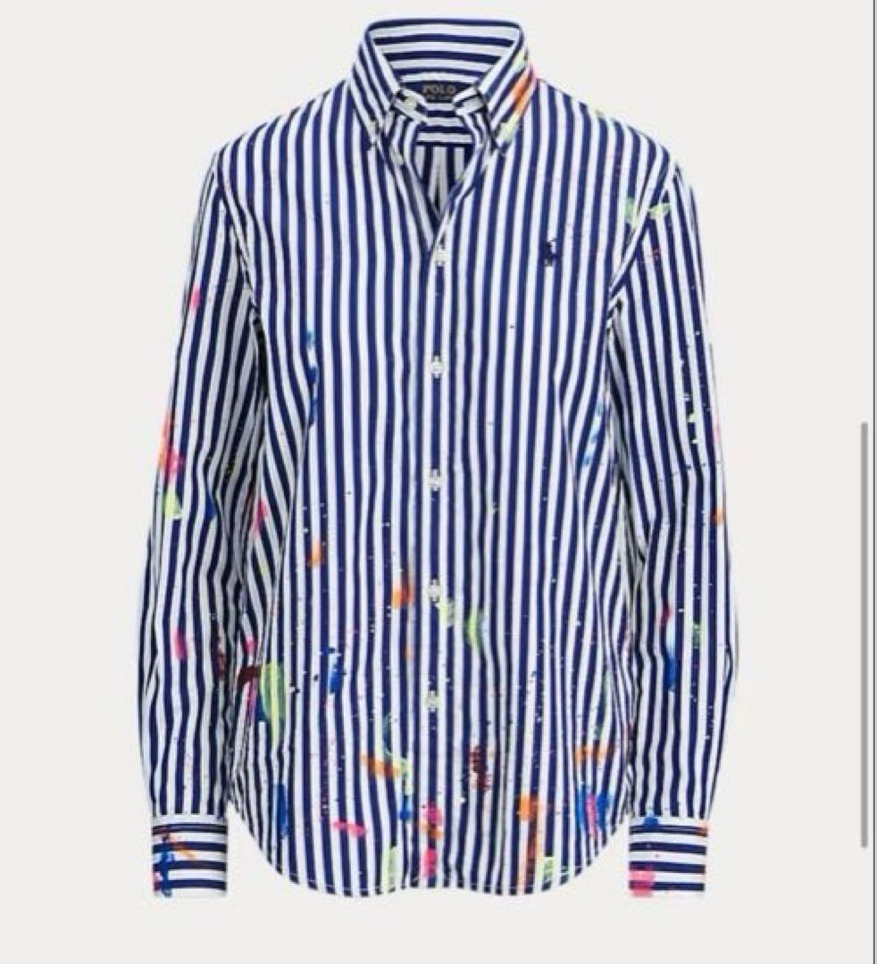美品 ポロラルフローレン シャツ スプラッターペイント XS RELAXED