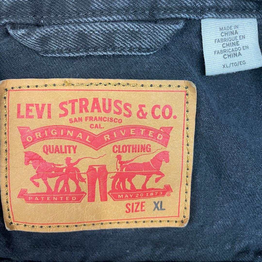 あ*ゆ様 古着 00年代 Levi’s リーバイス デニムジャケット ブラックデ