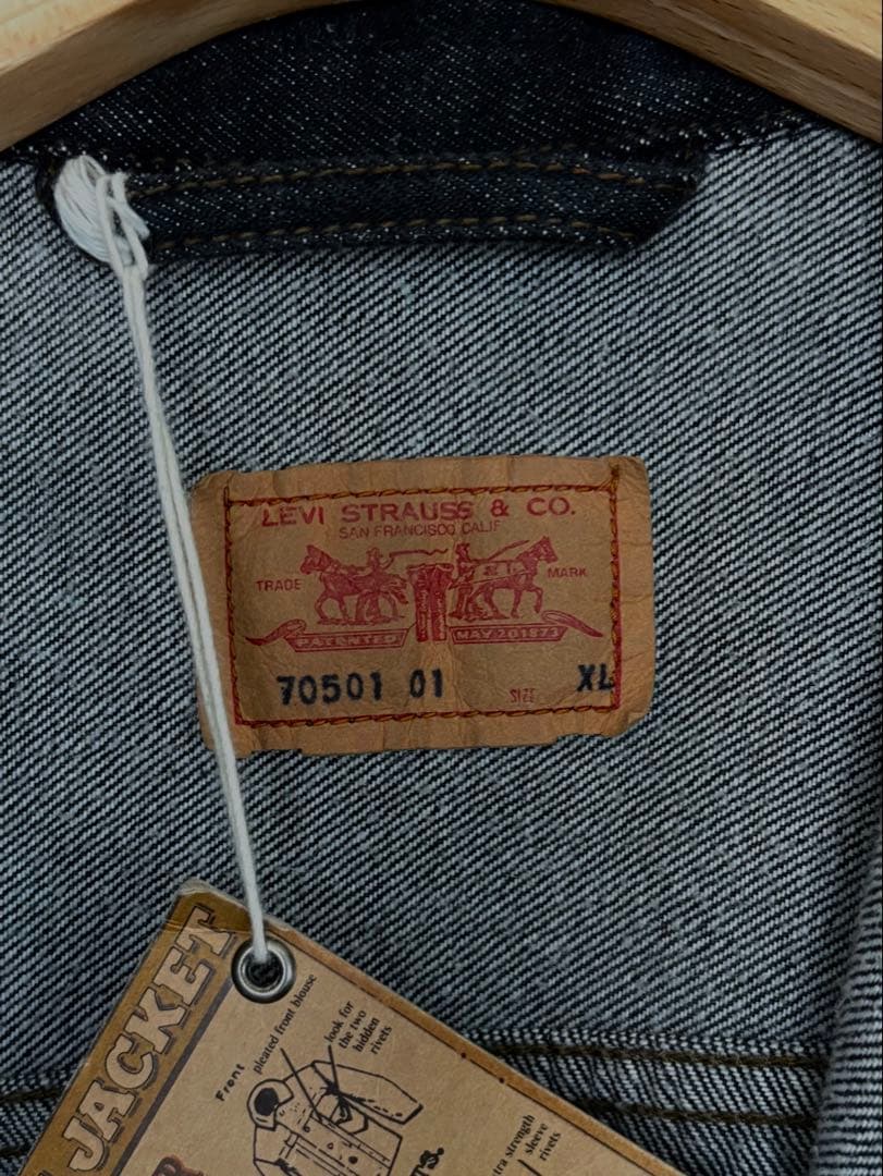 89's チュニジア製 Euro Levi's 70501-01 先染ブラック