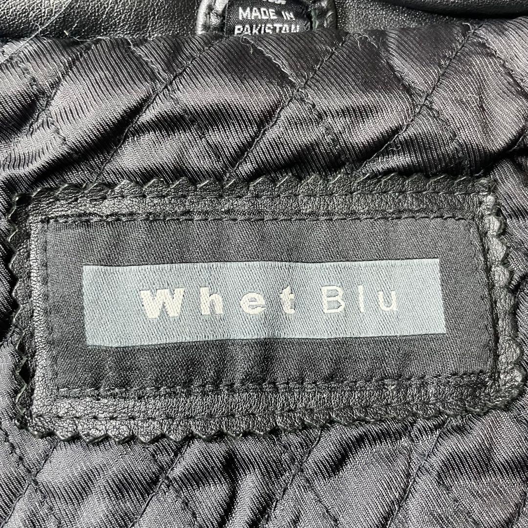 Whet Blu XL レザージャケット ジップ レザーブルゾン ブラック