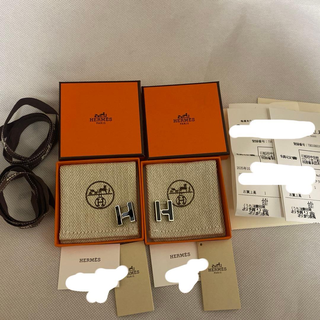 HERMES シングルピアス　2個セット　エルメス　両耳用　エルメスピアス