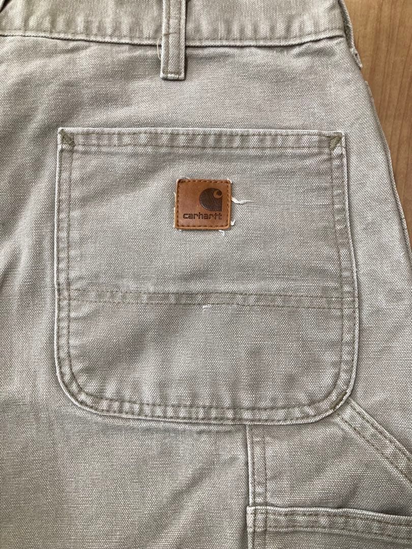 リ*ケ様 Carhartt ダック地 ペインターパンツ　33×34 グレージュ