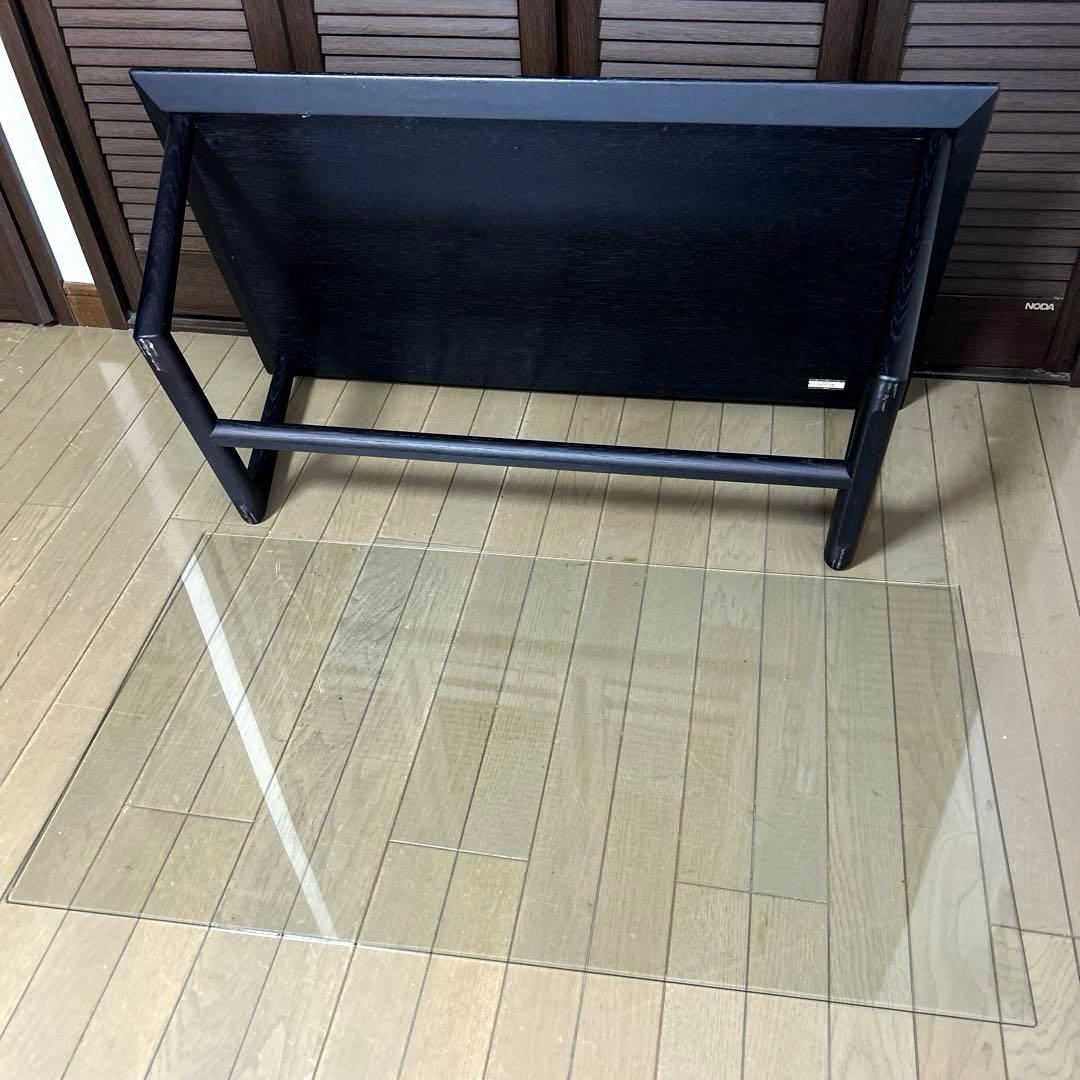 日進木工 nissin 飛騨家具　センターテーブル リビングテーブル 天板ガラス