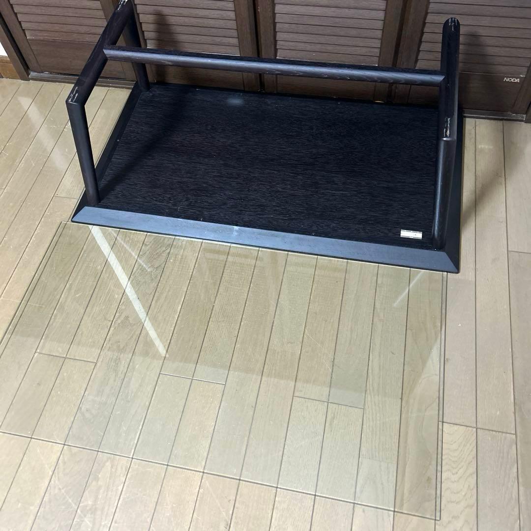 日進木工 nissin 飛騨家具　センターテーブル リビングテーブル 天板ガラス