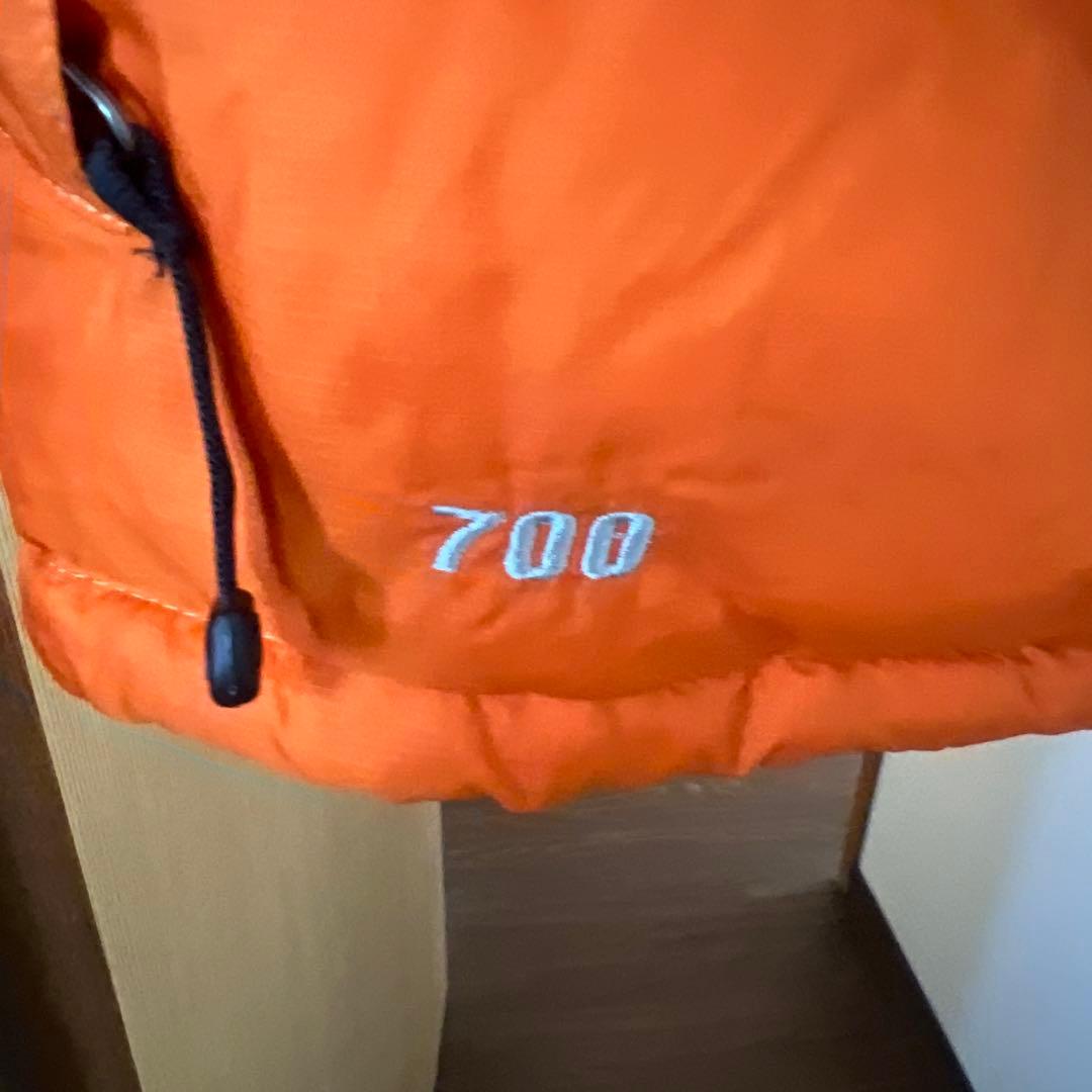 THE NORTH FACE ダウンベスト オレンジ/黒