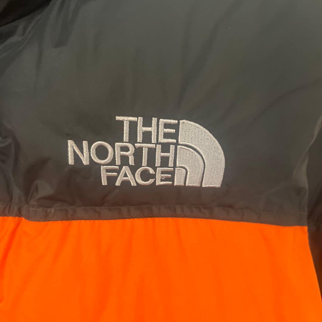 THE NORTH FACE ダウンベスト オレンジ/黒