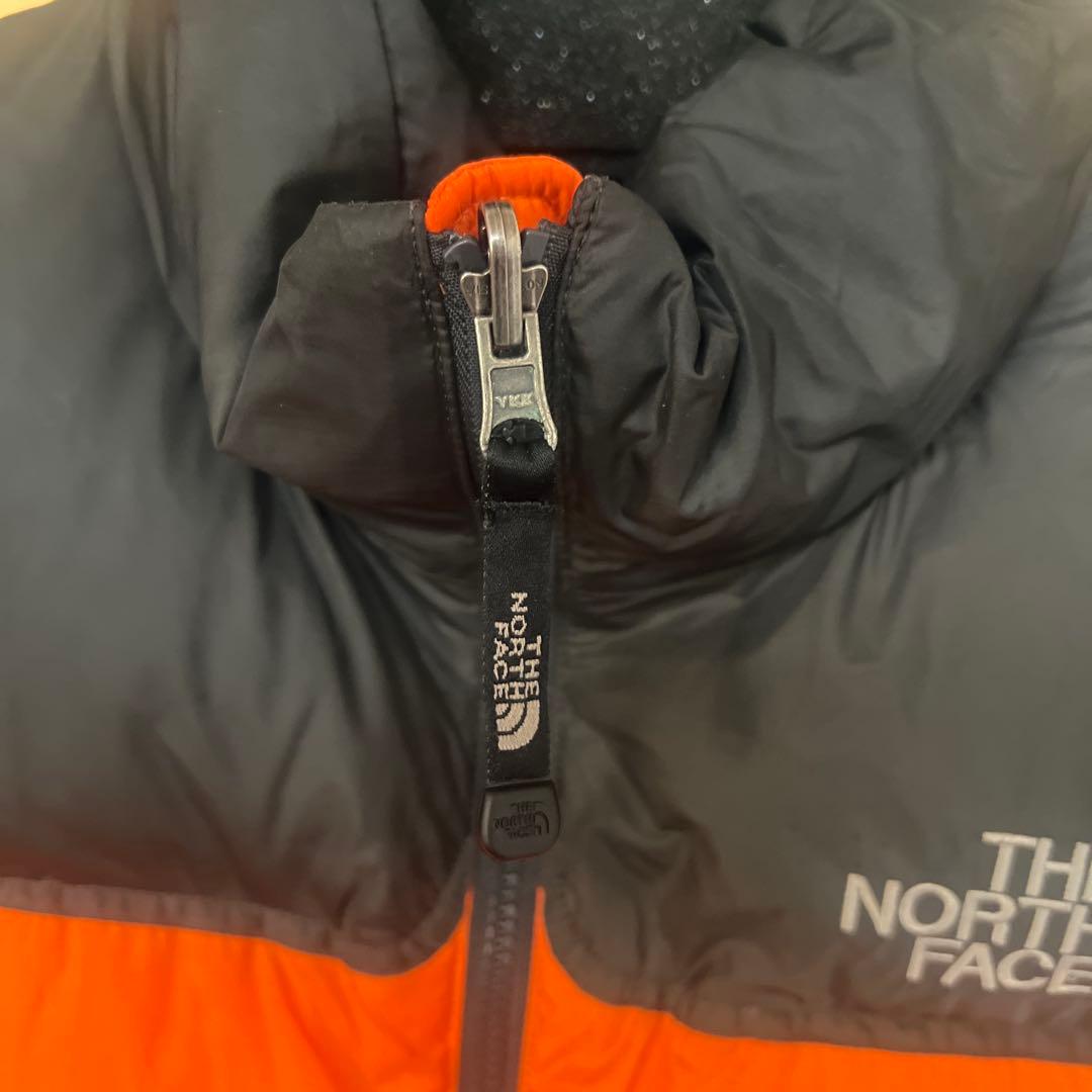THE NORTH FACE ダウンベスト オレンジ/黒