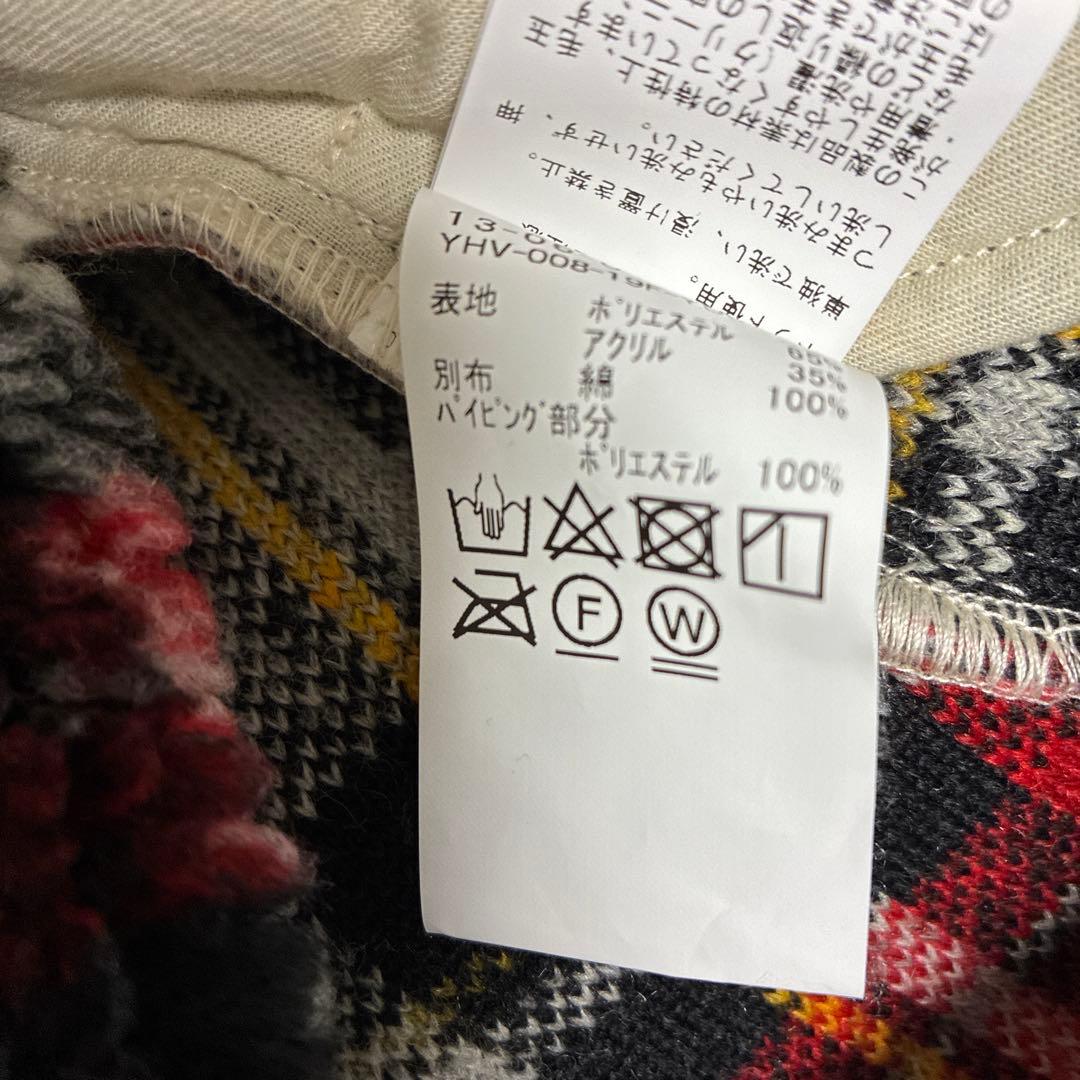 美品＊BEAMS BOY＊チェック ボア フリース ライナー ベスト