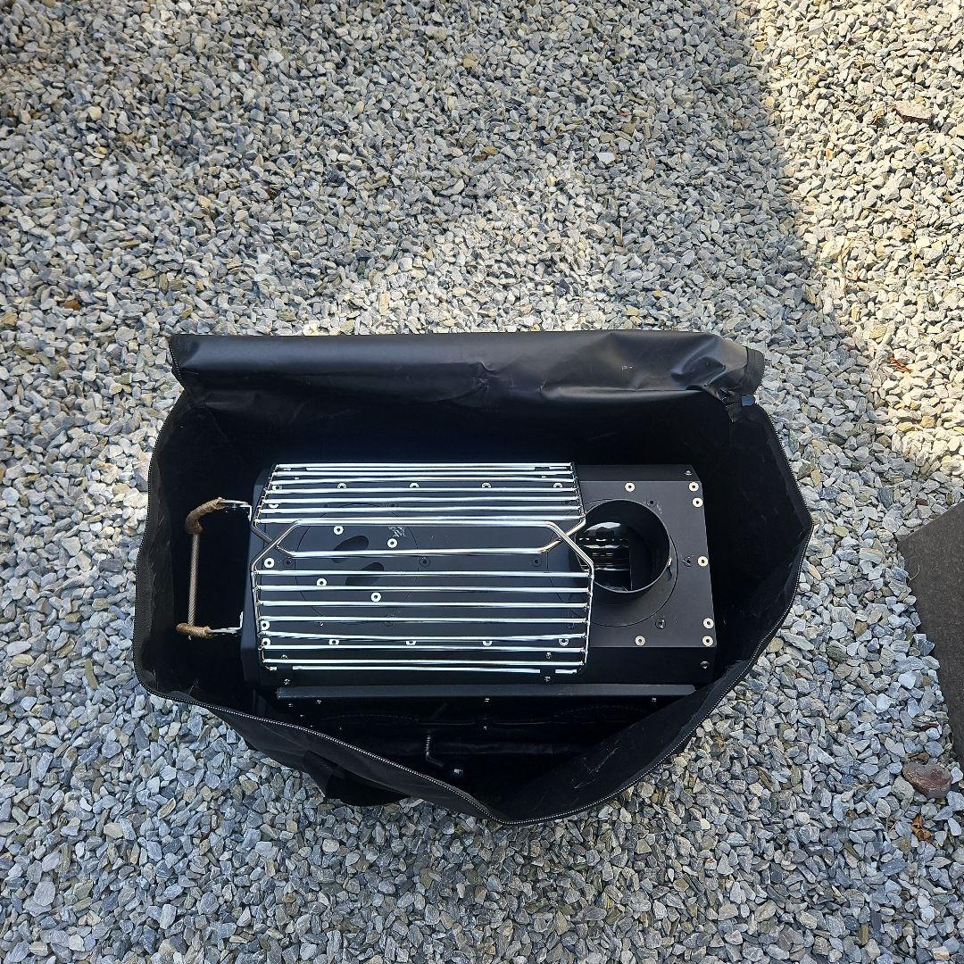薪ストーブ 黒　収納バック付き　窓付き