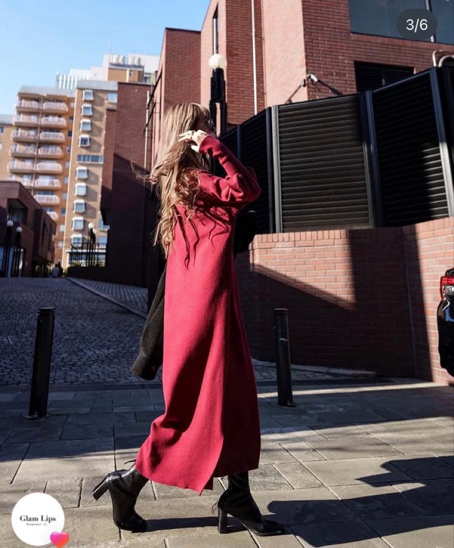 GlamLips グラムリップス カットアウトスリーブニットワンピース　ZARA