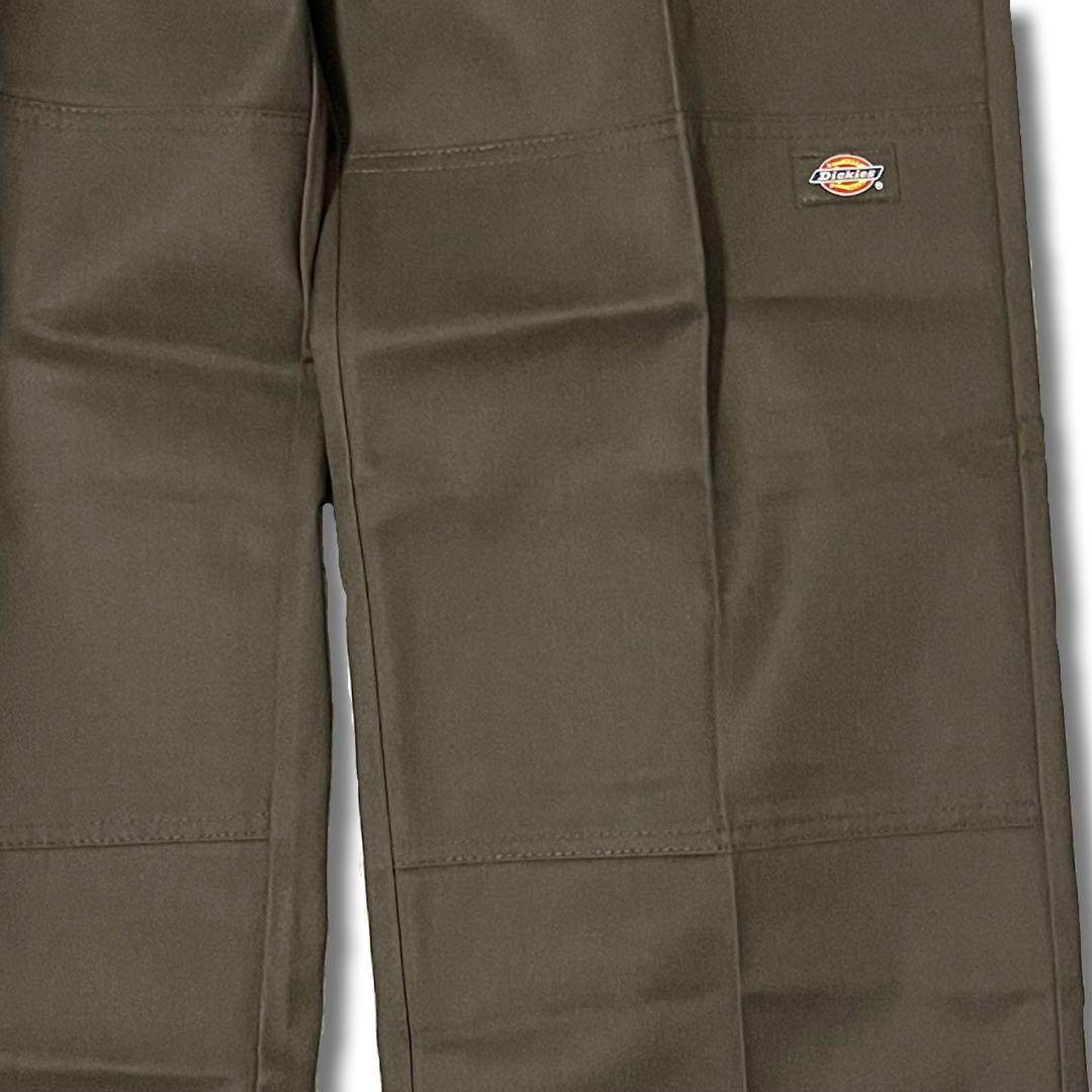 新品 34x30 ダークブラウン DICKIES ダブルニー LOOSE FIT