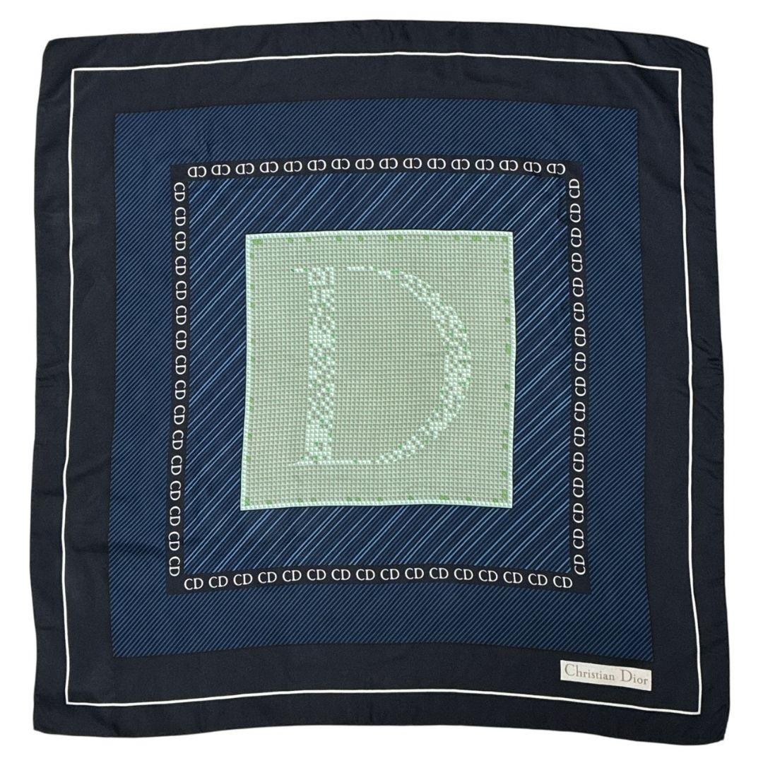 【極美品】Christian Dior 大判スカーフ ストール CDロゴ