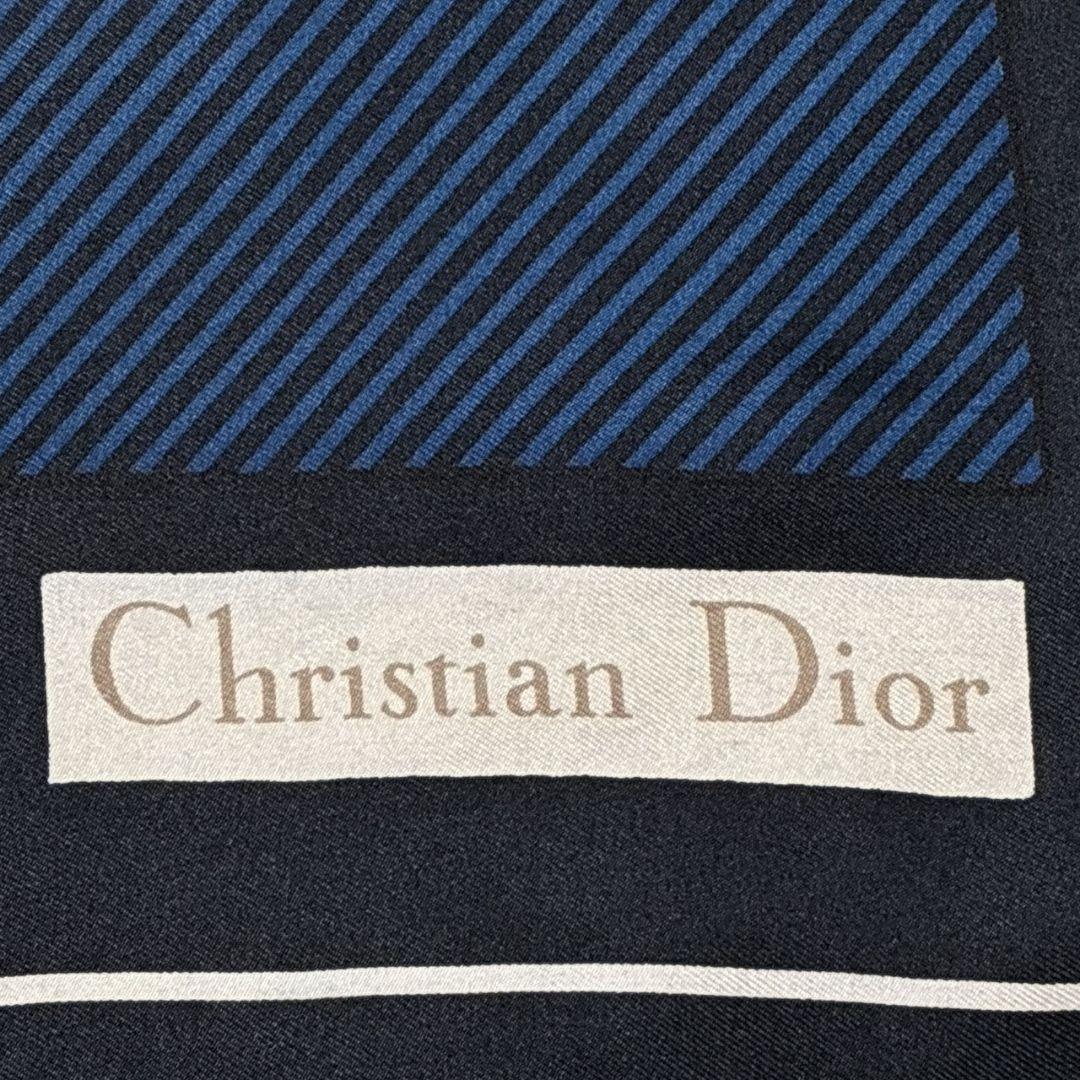 【極美品】Christian Dior 大判スカーフ ストール CDロゴ