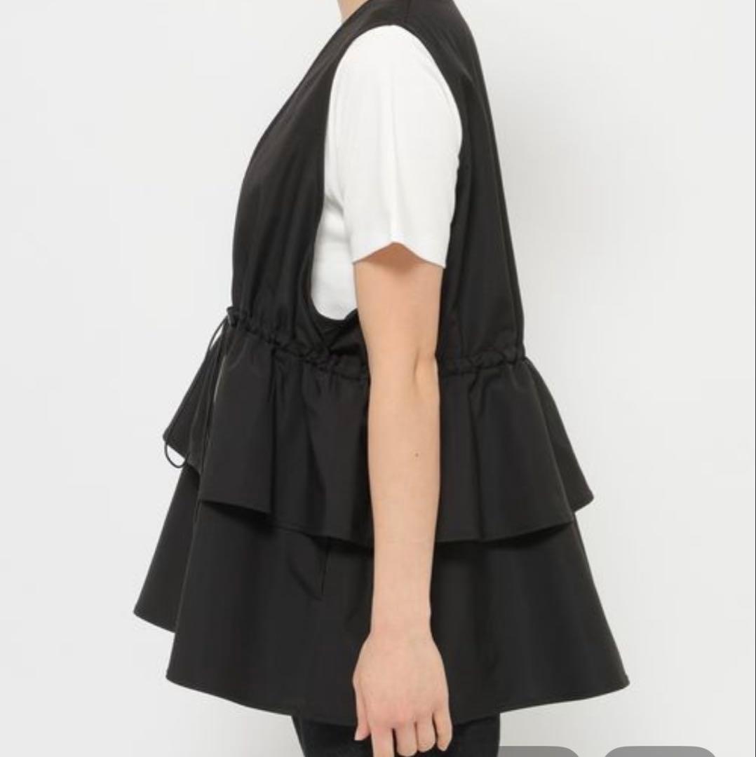 レプシィムLEPSIM 【ゆきは企画】ギャザー2WAY ベスト黒ブラック新品