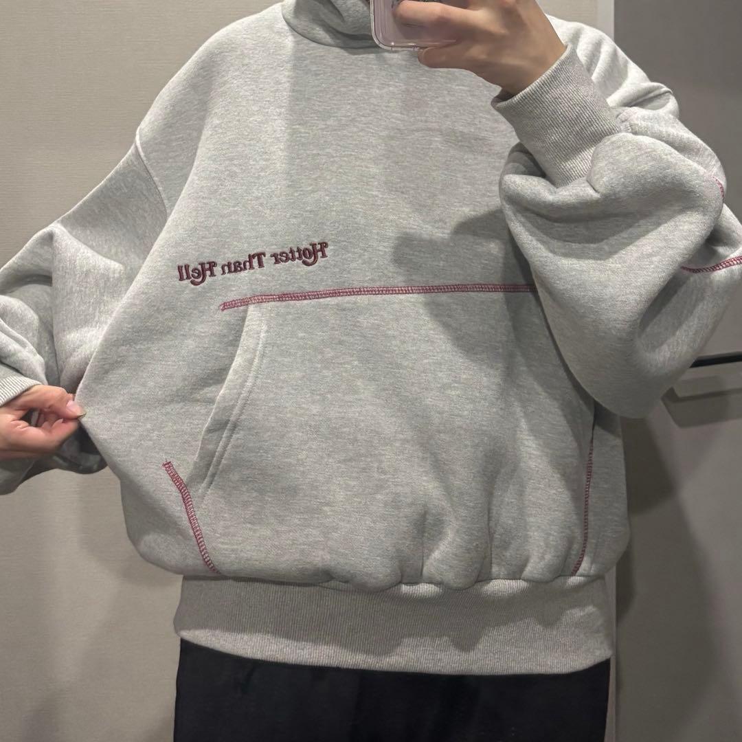 さ*こ様 HTH フードパーカー　グレー　スウェット
