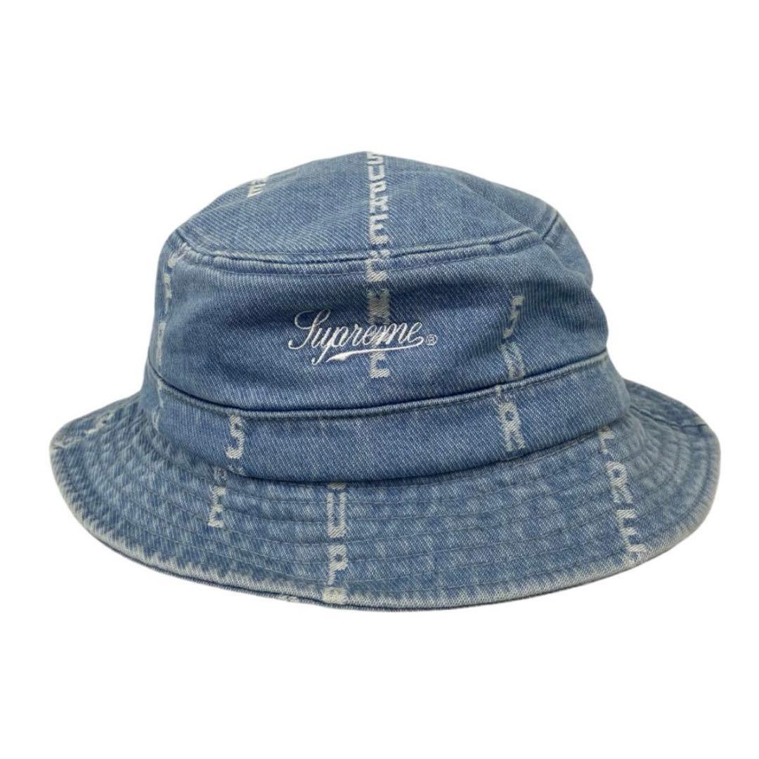 帽子 Supreme Logo Strip Jacquard DenimCr