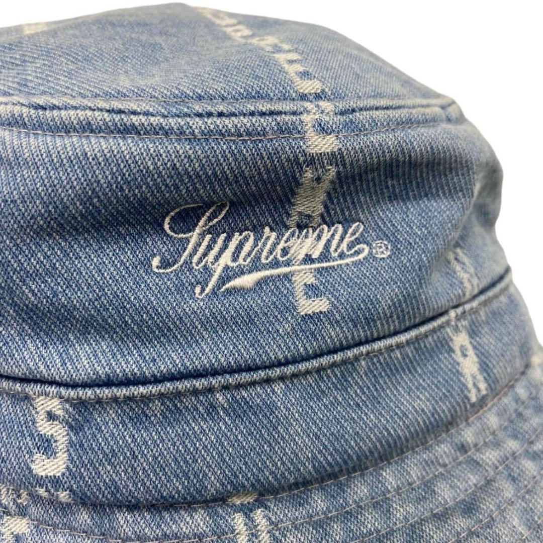 帽子 Supreme Logo Strip Jacquard DenimCr
