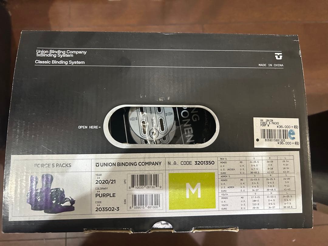 UNION ユニオン　FORCE フォース パープル　紫　sizeM 新品