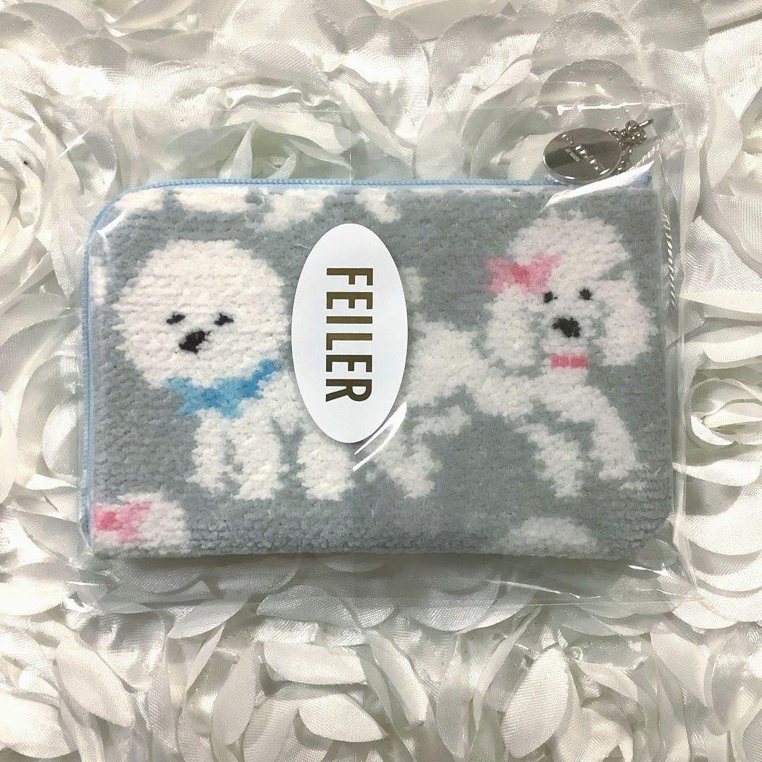 新品✨フェイラー ショッパー付き モフモフ ワンチャン L字 ポーチハンカチ