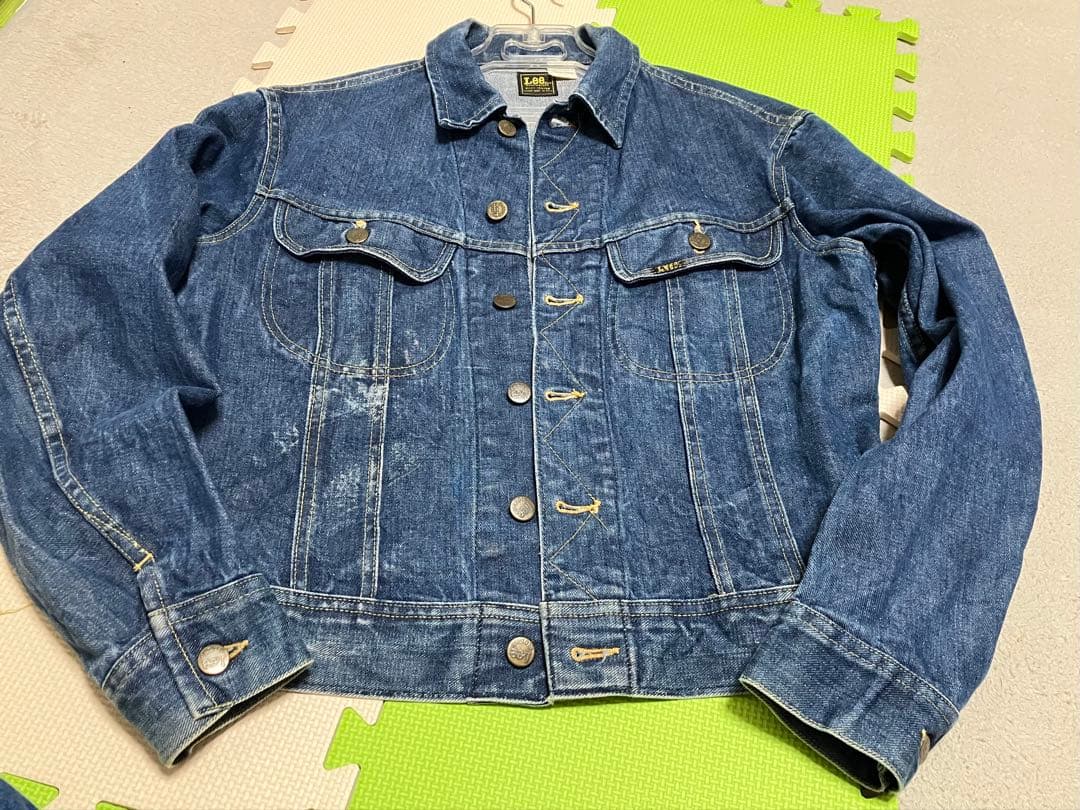 USA製 リーLee 220Jデニムジャケット　70年〜 縦落バリバリ濃紺　M