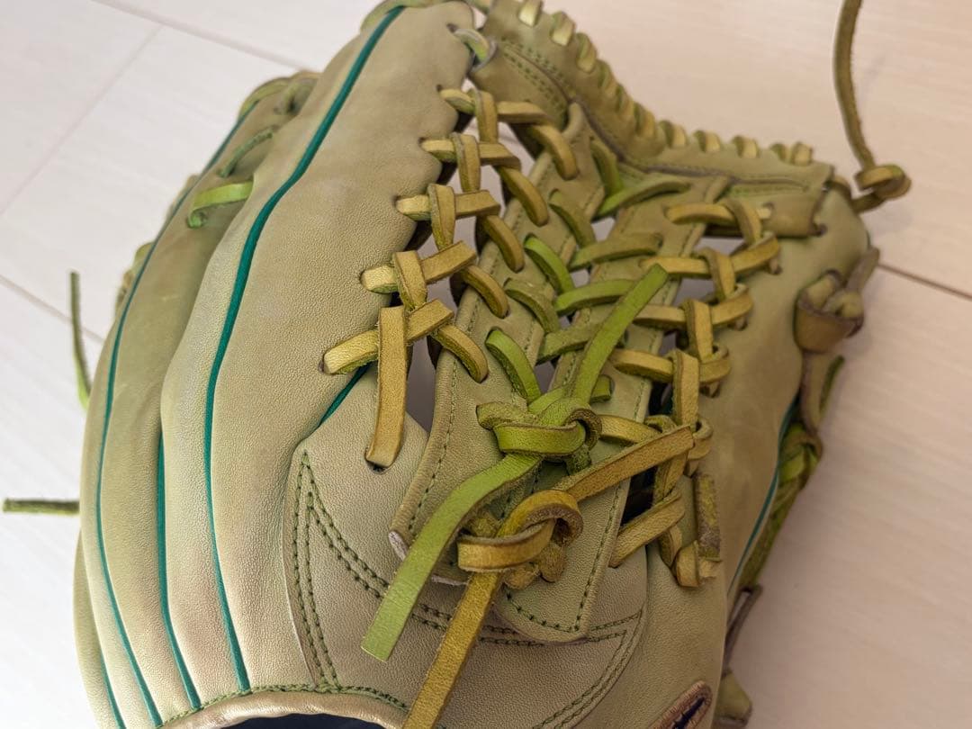 ハイゴールド　 硬式グローブ 外野用　ライトグリーン