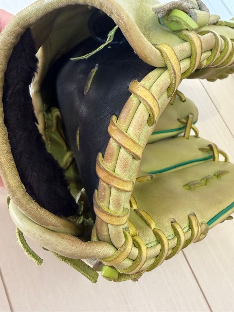 ハイゴールド　 硬式グローブ 外野用　ライトグリーン