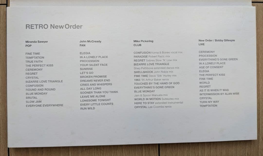「RETRO」 New Order 4枚組CD 美品