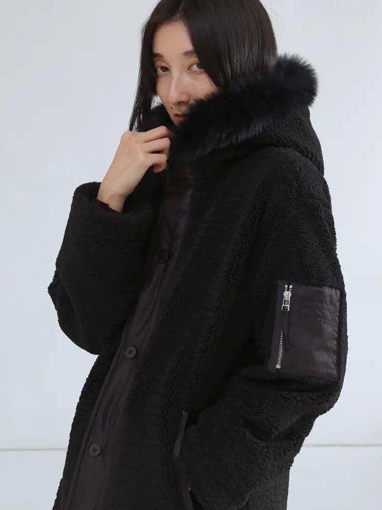 LASUD　ボアコート　BK　9号　未使用品　定価34000円　タグ無し