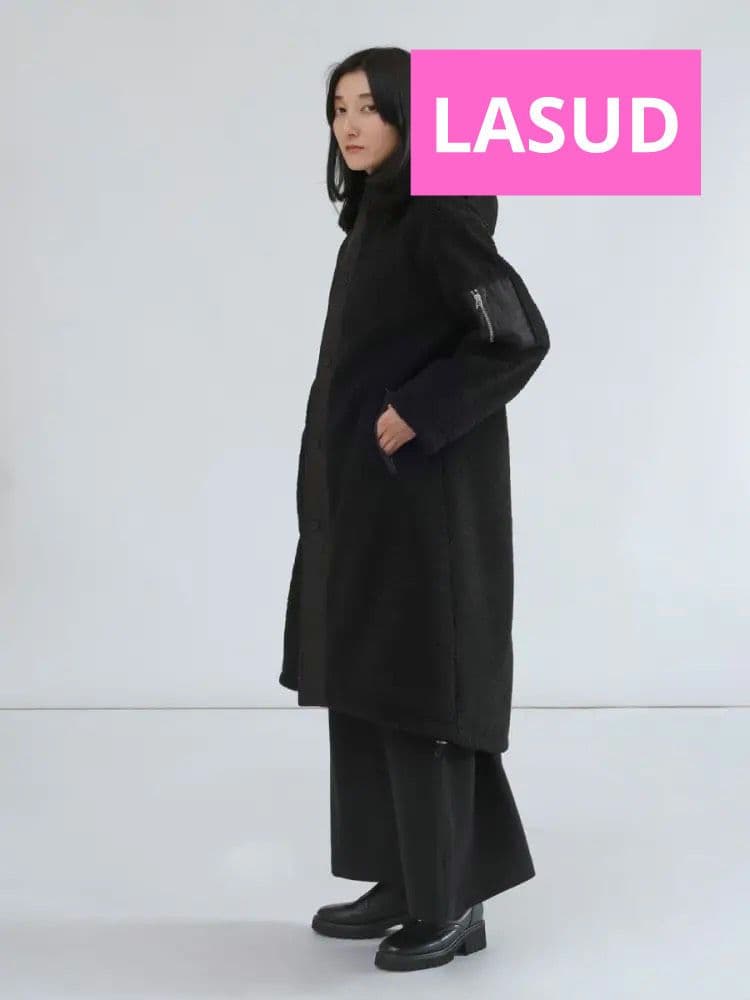 LASUD　ボアコート　BK　9号　未使用品　定価34000円　タグ無し