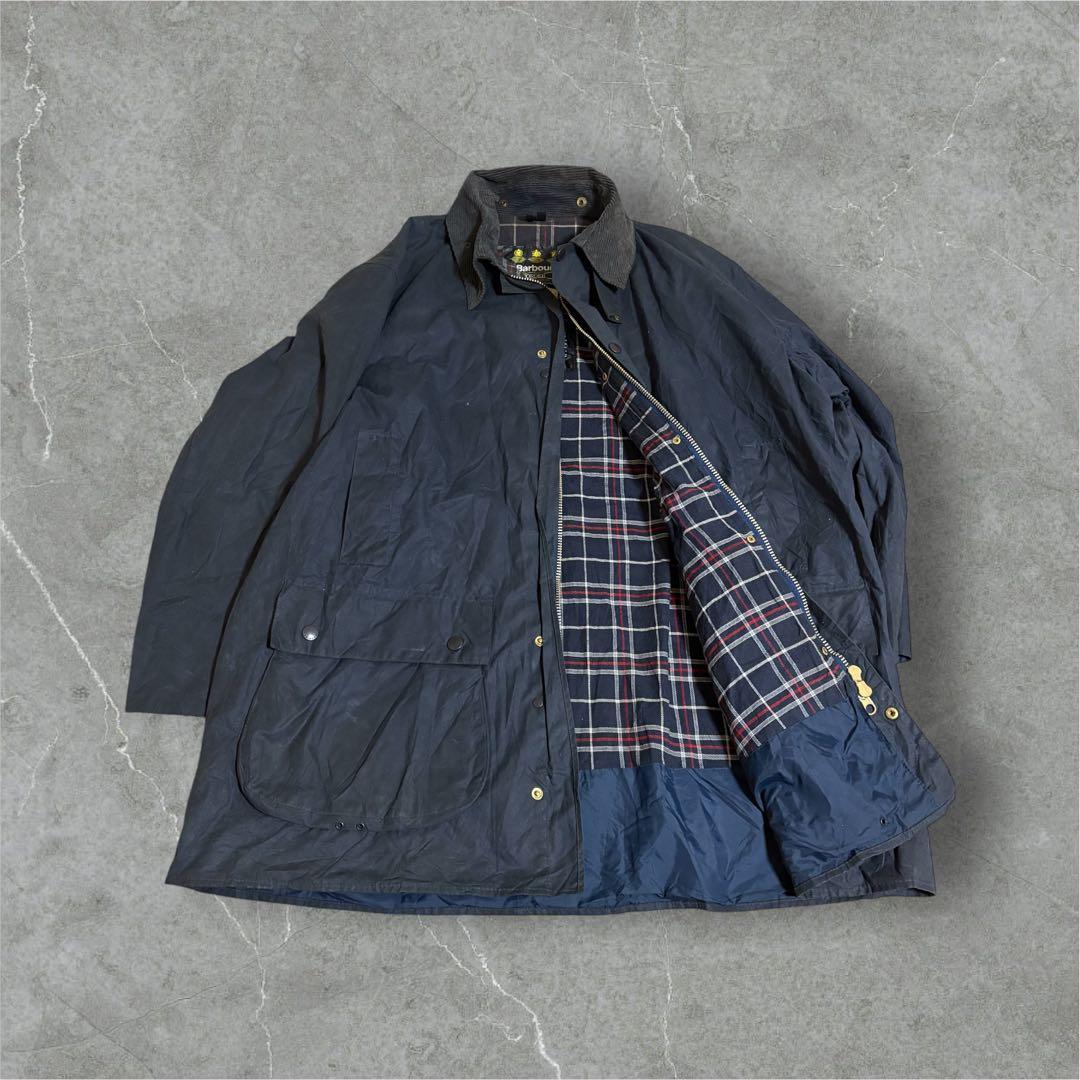【J3】英国製Barbourバブアーボーダーオイルドジャケット1995年製
