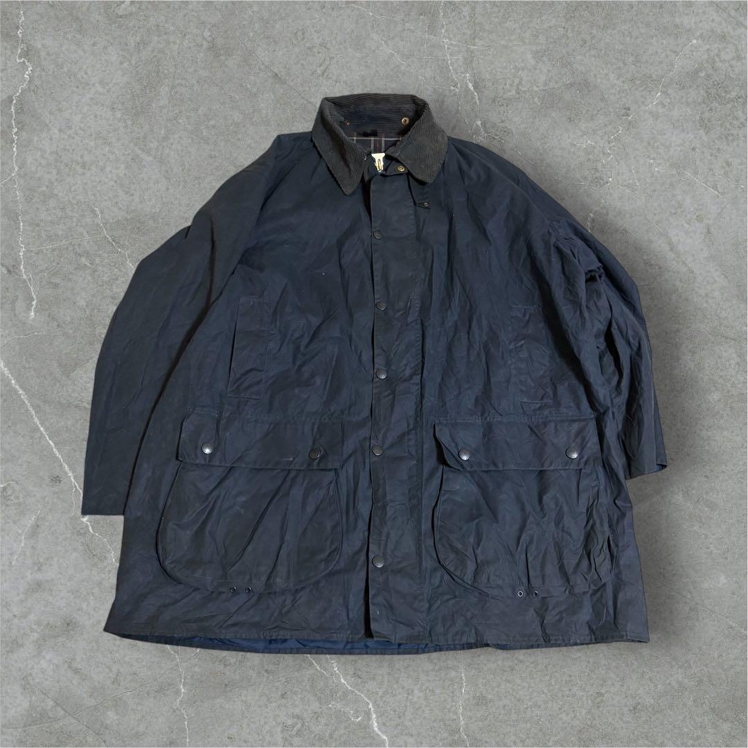 【J3】英国製Barbourバブアーボーダーオイルドジャケット1995年製