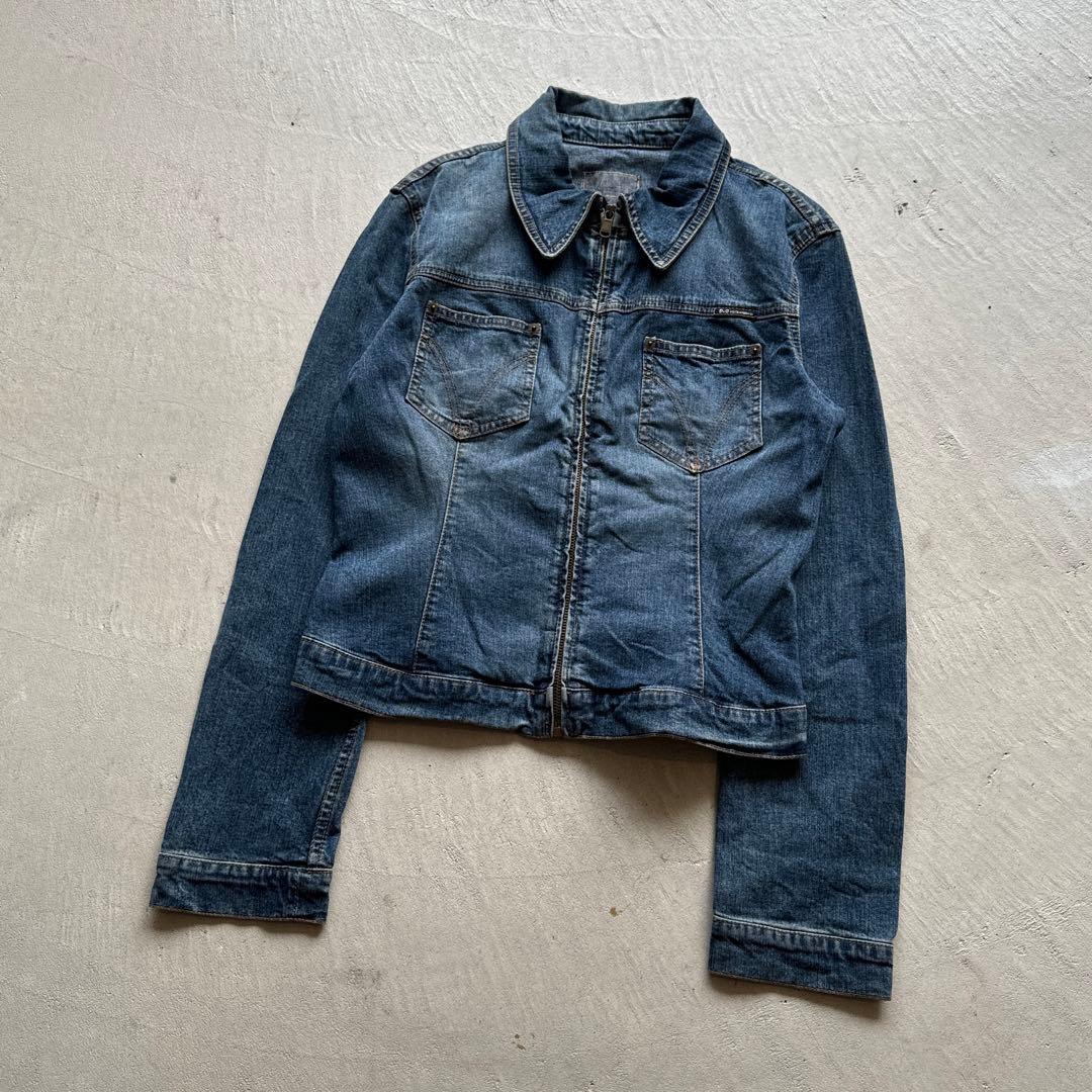 ジャケット・アウター 00s dolce&gabbana zip up denim jacket