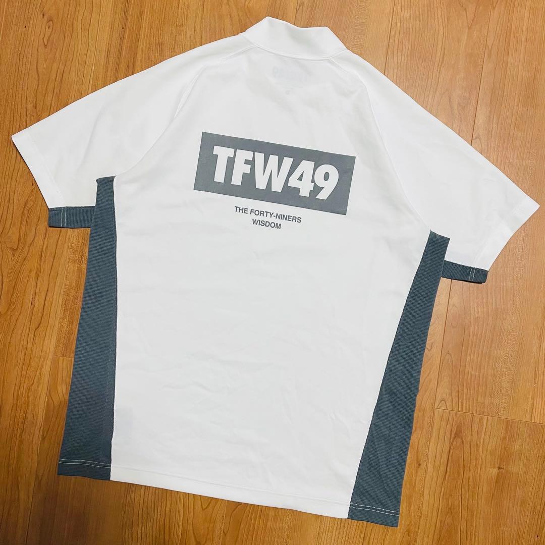 TFW49 モックネック　Tシャツ ホワイト　XLゴルフ