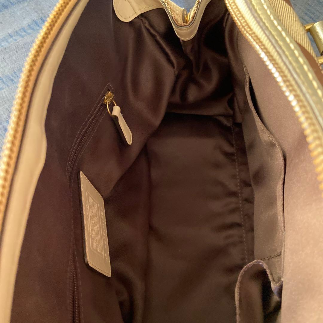 （美品）　Coach ブラウン バッグ　コーチ　ボストンバック