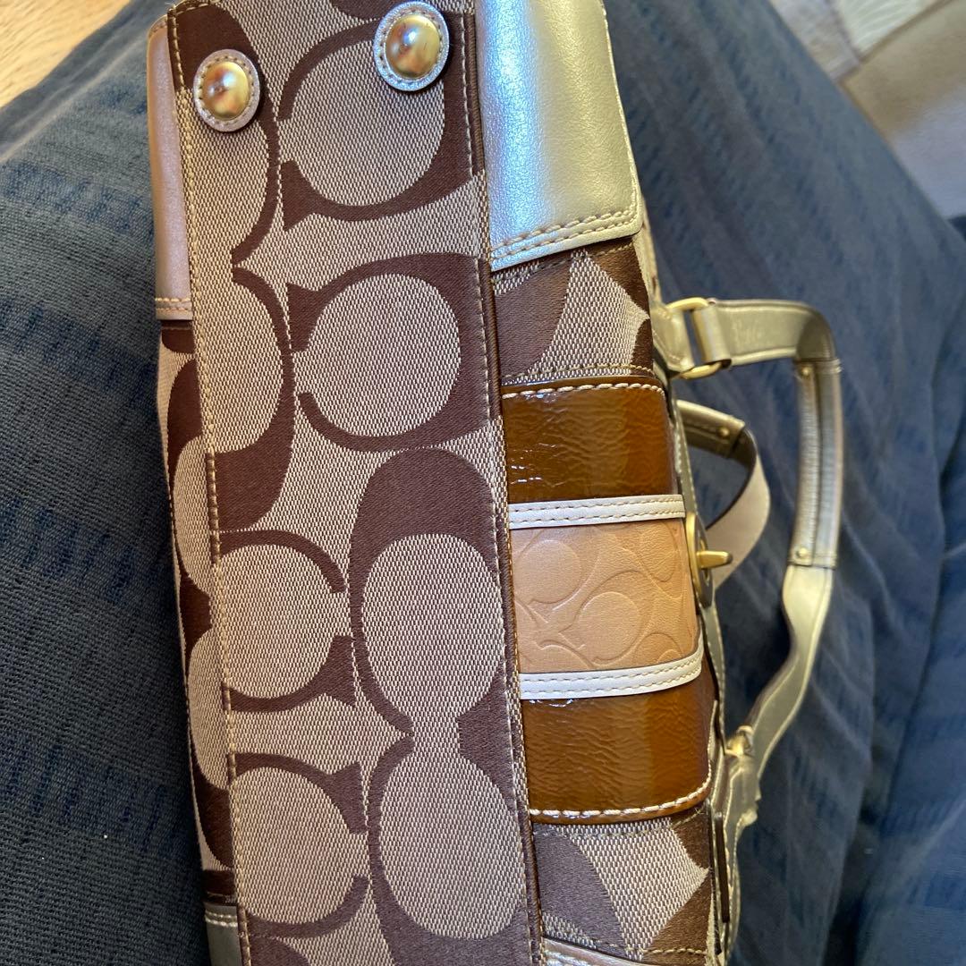 （美品）　Coach ブラウン バッグ　コーチ　ボストンバック